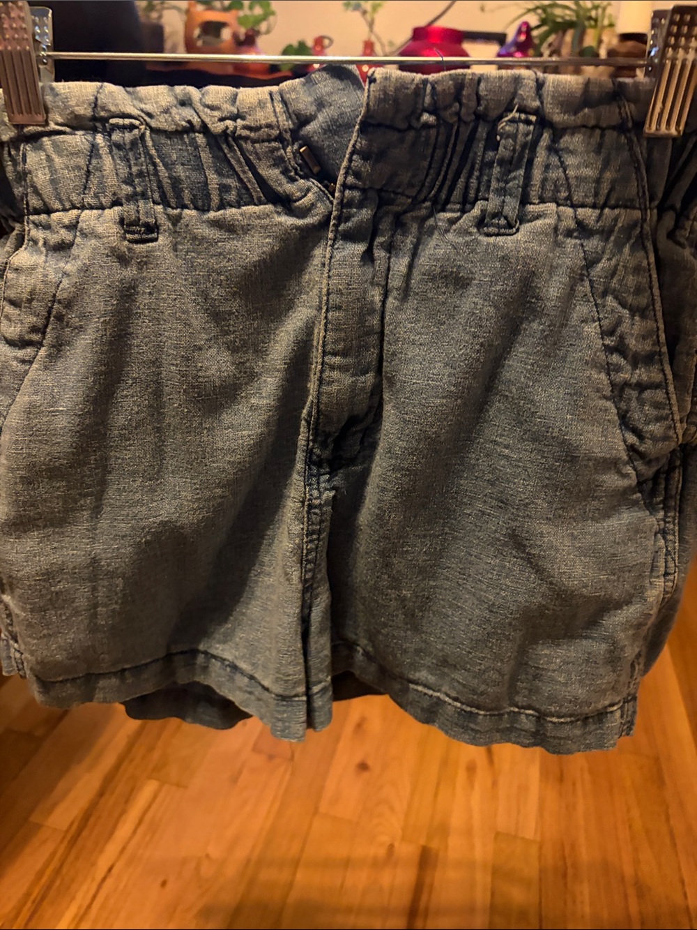 Universal Thread Elastic-Waist Light Blue Denim Shorts